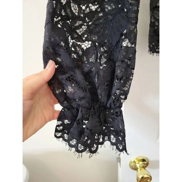 Scanlan Theodore Tie Neck Lace Blouse 6 - Picture 4 of 9